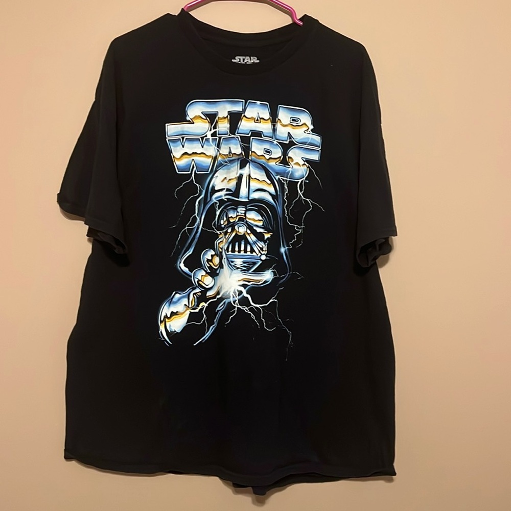 Men’s Vintage Star Wars black t-shirt Darth Vader Size 2X